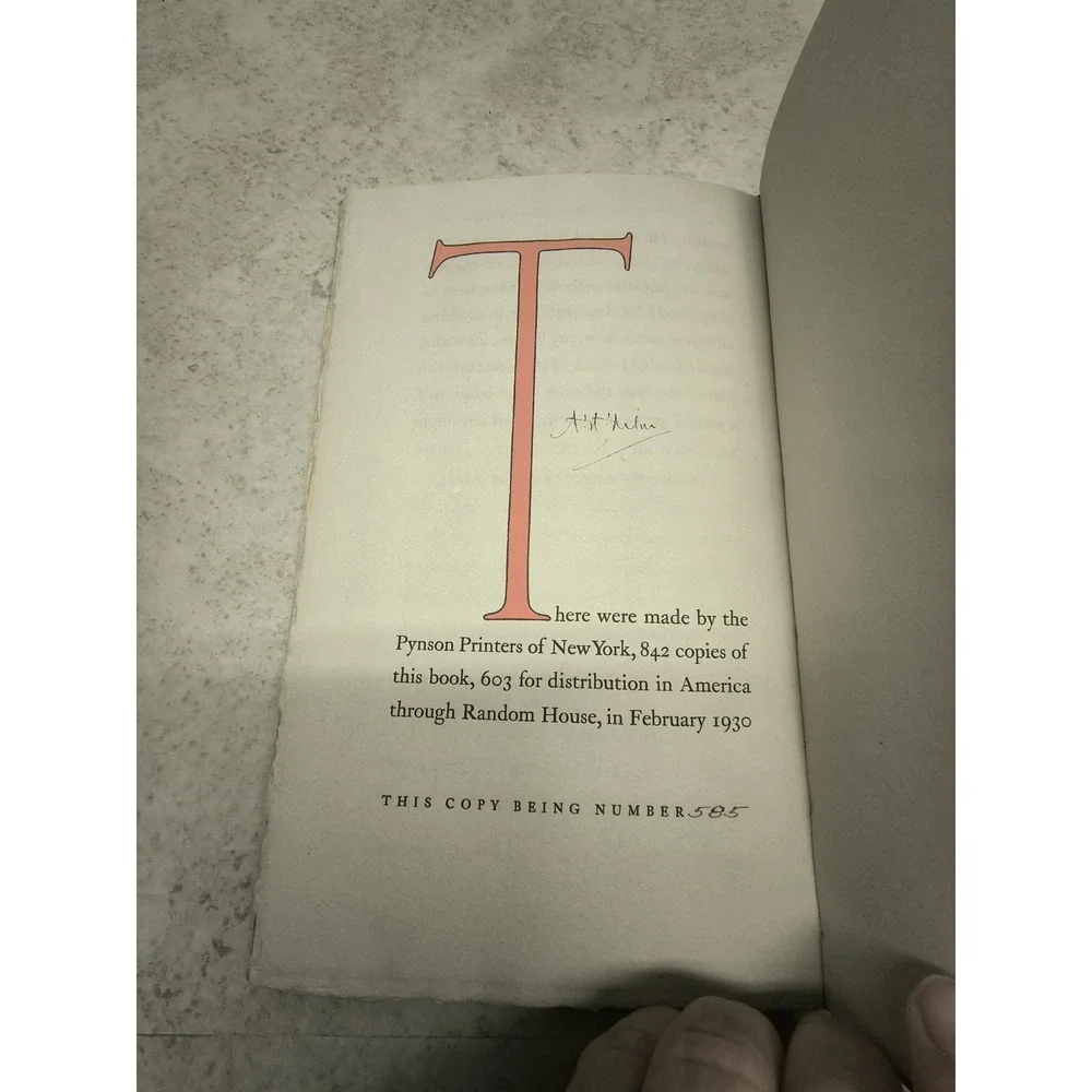 SIGNED A.A. Milne 1930 Limited Ed. #585/842 When I Was Very‎ Young